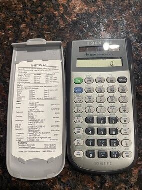 Texas Instruments Scientific Calculator - Light Gray and Black